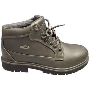 Lugz Mantle Mid Chukka Short Boots Mens Sz 9.5 Gray Leather Lace Up MMANTMV-0617